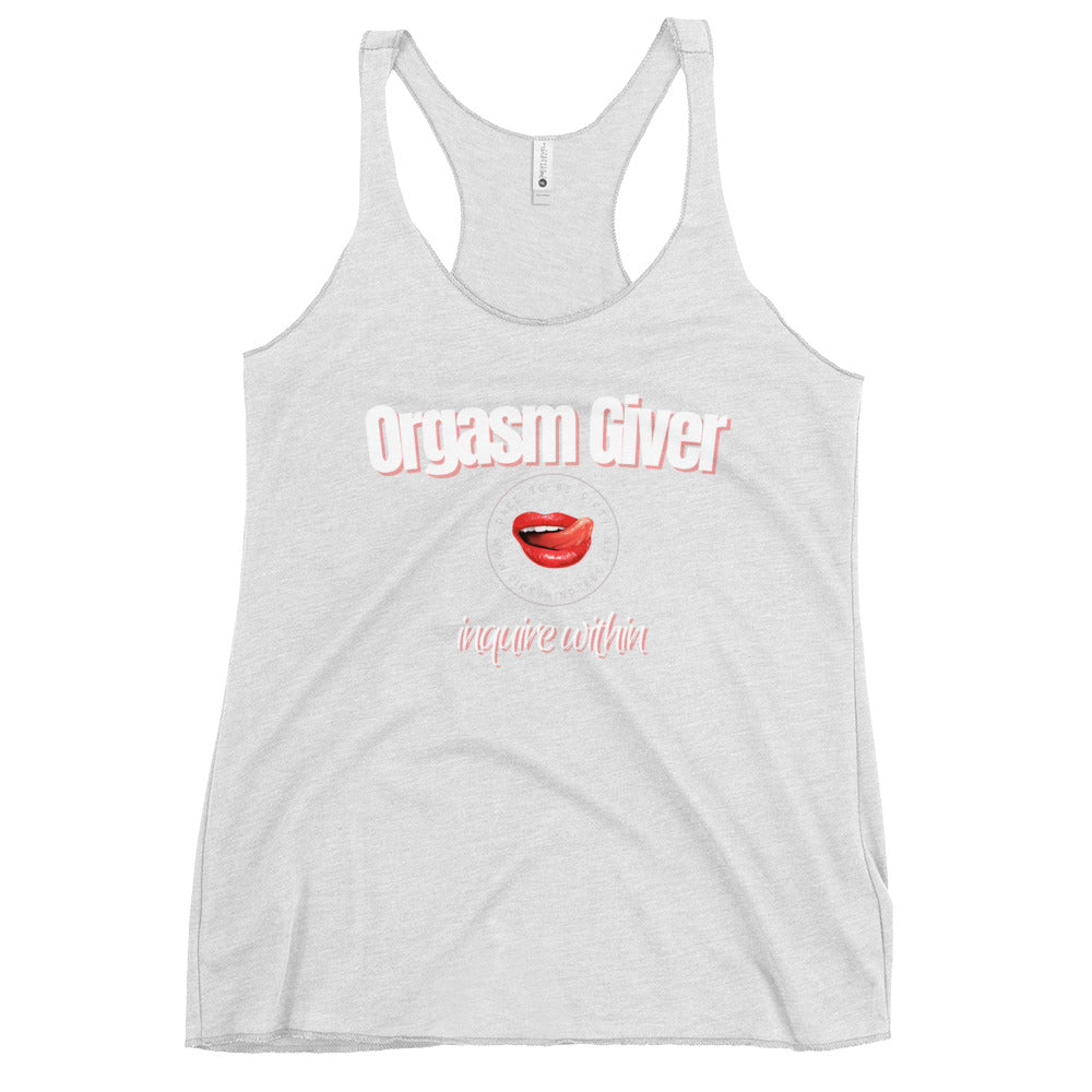 Orgasm Giver Women's Racerback Tank