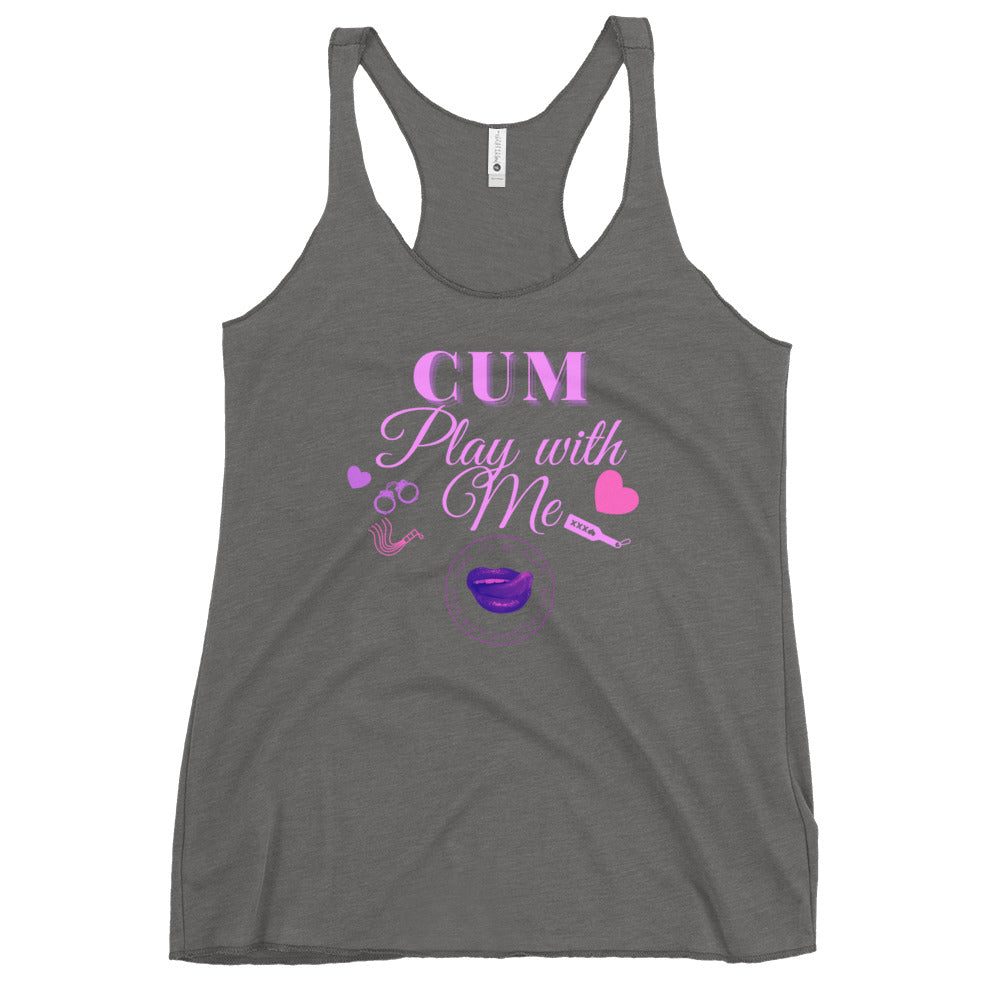Cum Play With Me Women's Racerback Tank