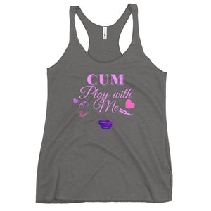 Cum Play With Me Women's Racerback Tank